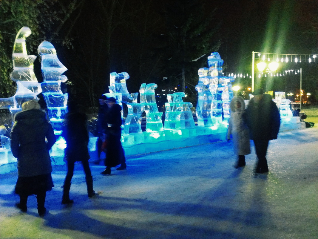 View of the Winter wonderland in Omsk