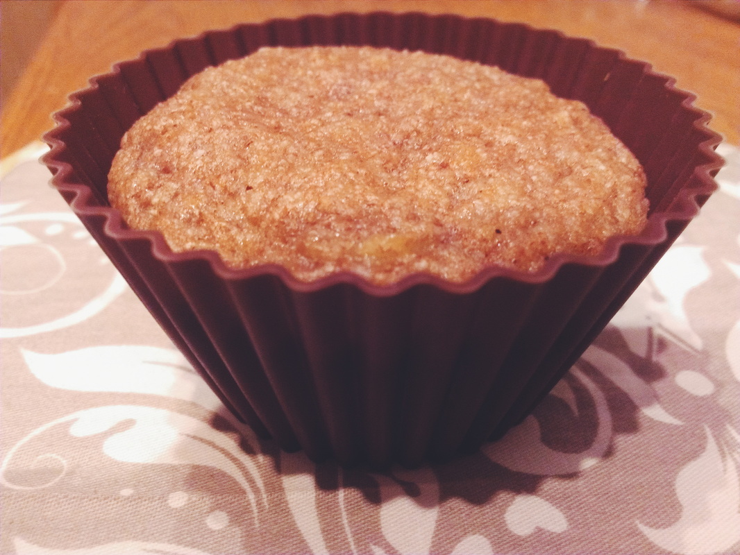 Banana muffins with ground flax seed.