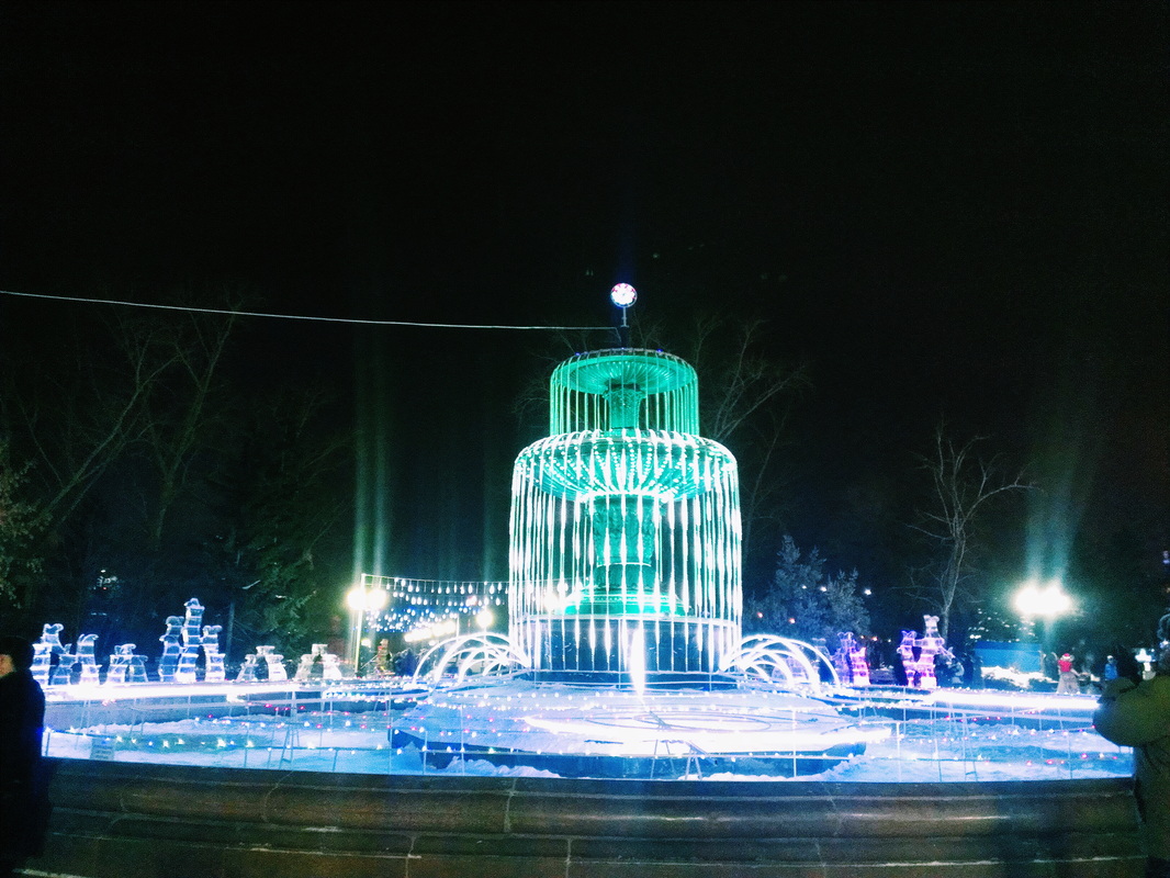 View of the Winter wonderland in Omsk