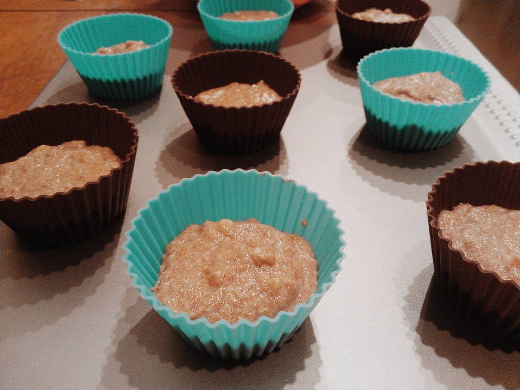 Banana Muffins with ground flax seed.